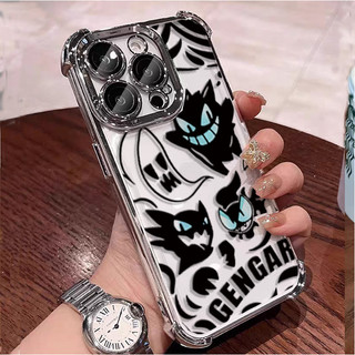 Ốp Lưng Cho Xiaomi POCO X7 Pro F8 Ultra F7 X6 F5 X5 X3 NFC F4 M7 M4 Mi 15Ultra 15 14 Pro 14T Pokemon Gengar Mạ Chống Sốc Mềm Trong Suốt