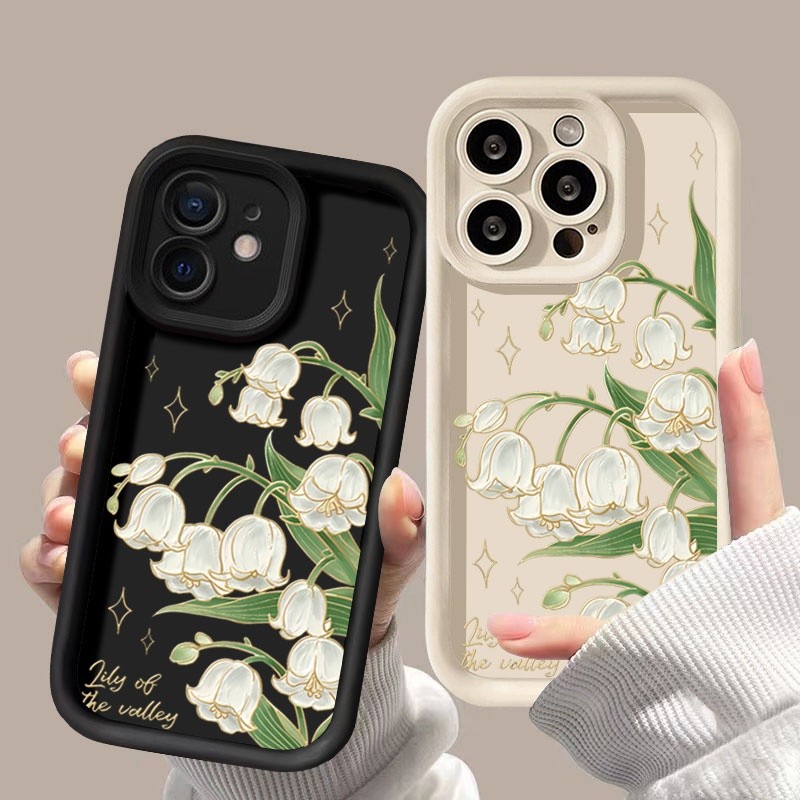 Ốp Điện Thoại Lily Of The Valley Cho Redmi Note 15 14 13 12 Pro Plus 12S 11T 11S 11 Pro 15 14C 13 13 13C 12 A5 5G Thời Trang Hàn Quốc Hoa Silicon TPU Mềm Chống Sốc Màu Trơn