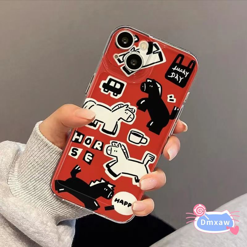 Ốp Điện Thoại Ngựa Cà Phê Dễ Thương Cho Realme GT8 GT7 GT6 GT 6T Master Note 50 GT5 GT2 Pro GT Neo 7X 7 6 5 SE 3 3T 2 Q5i Q5 Q3 Q2 Pro Q U1 Bìa Hoạt Hình Ins Cool Clear Vỏ lưng mềm