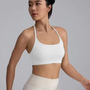 Áo Ngực Thể Thao Dây Chéo Lưng Màu Nude Thoáng Khí Tập Yoga Làm Đẹp
