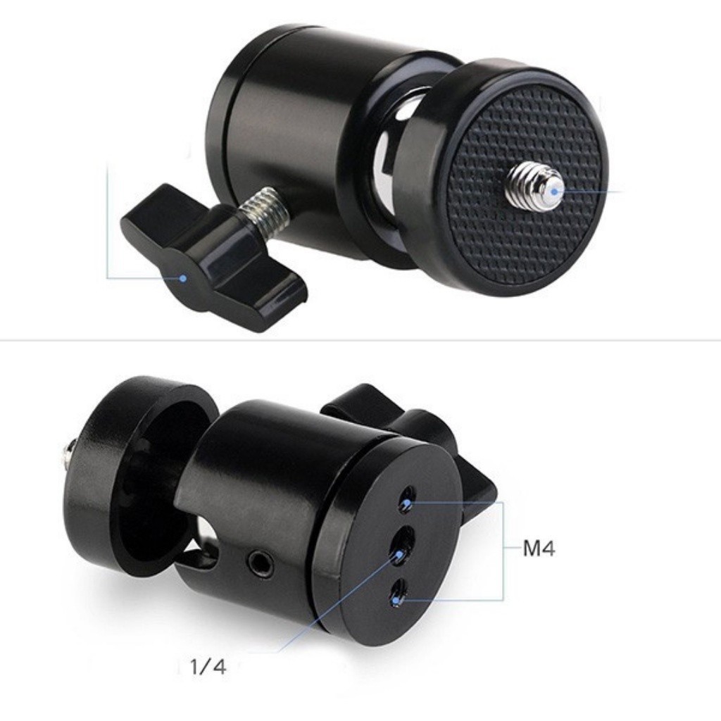 【COD】"Khớp xoay 360 độ đa năng, dễ dàng lắp lên tripod nhờ vít 1/4, hỗ trợ định vị máy ảnh và thiết bị livestream. "