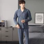 Shop Bộ Đồ Ngủ Dài Tay Nam Xuân Thu Giả Cotton Cao Cấp Kiểm Tra Phù Hợp Với Kích Thước Plus Thường Ngày Có Thể Mặc Bên Ngoài Quần Áo Gia Đình
