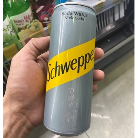 [Sỉ Két] Nước Soda Schweppes Water Lon 320ml Không Đường, Thơm Ngon, Chuẩn Pha Chế & Giải Khát