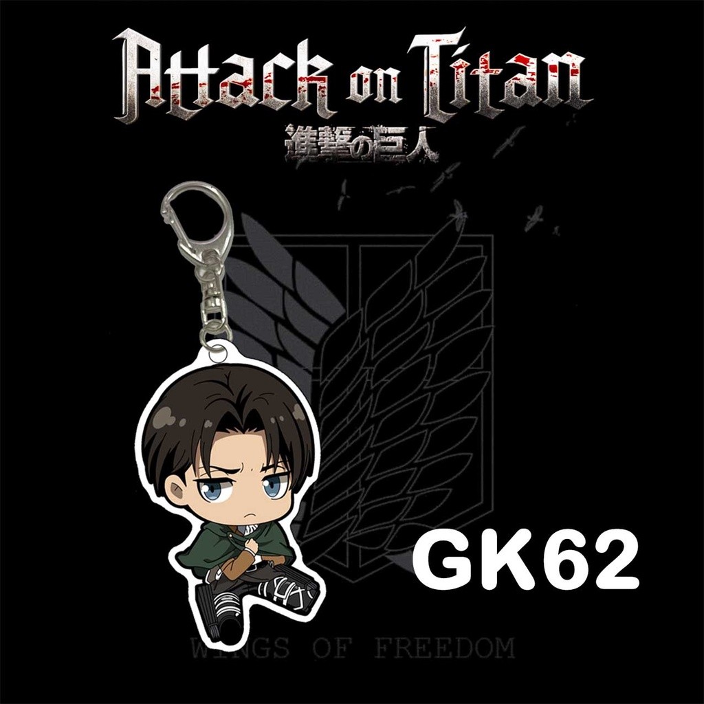 Móc khóa Anime Attack On Titan Levi mikala Eren armin