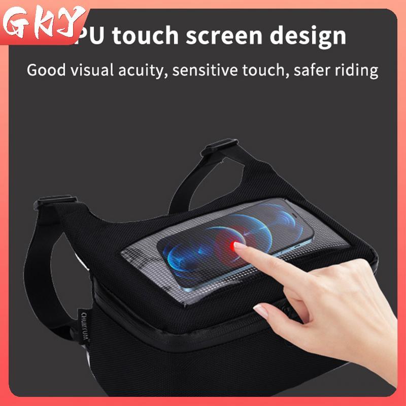 GKY Trước Túi Xe Máy Màn Hình Cảm Ứng Chống Thấm Nước Đi Xe Đạp Điều Hướng Lưu Trữ Tay Cầm Túi Thắt Lưng Tay Cầm Túi Di Động Cho Vespa Đi Bộ Đường Dài Đi Xe Đạp Du Lịch GKY