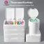 Springevenstar Để Bàn Hộp Bảo Quản Mini Cotton Swab Có Nắp Sinh Viên Mỹ Phẩm Cotton Nhựa Chống Bụi Sinh Viên Đồ Vặt Vặt Hoàn Thiện Hộp Springevenstar