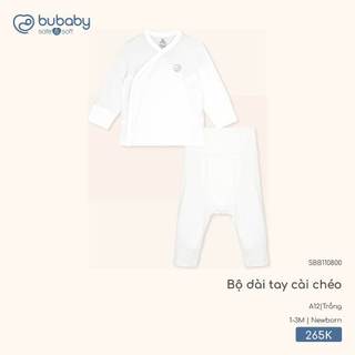 Bubaby SBB110800 Bộ dài tay cài chéo   🔅 SS26.T2.2