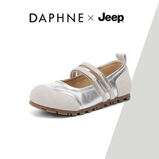 JEEP Daphne Joint Ballet Giày Đế Mềm Velcro Mary Jane Retro Đi Lại Giày Nữ