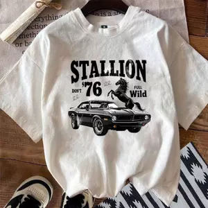 90-150 size, 14-3 tuổi, thoải mái, cotton, cổ tròn, in xe thể thao, áo thun nam summer