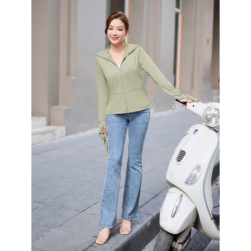 Áo chống nắng nữ CARDINA 2 lớp chất liệu Icetext chống tia UV hiệu quả 6NHF03