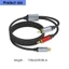 Cáp âm thanh Star Type C sang RCAs 1 Âm thanh bện 5m cho điện thoại Máy tính bảng Laptop