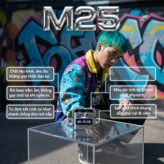 Tai Nghe M25 Bluetooth V5.3 Kết Nối Tốt Hơn, Tiếng Ồn Giảm Thiểu Và Thời Gian Sử Dụng 6 Giờ