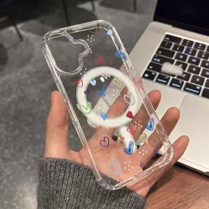 Trẻ em thú vị dán cho iPhone17promax trường hợp iPhone16 dễ thương 15pro trong suốt 14 ý tưởng