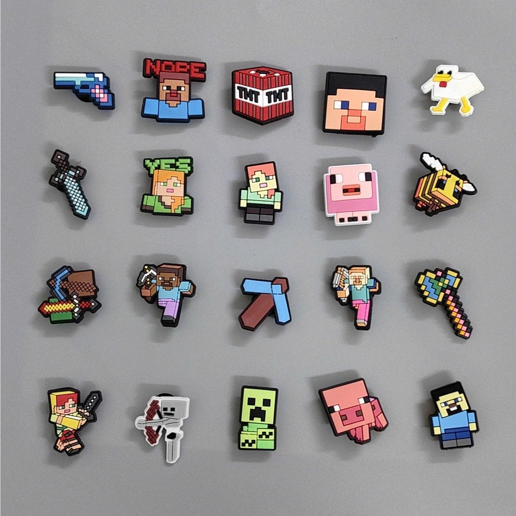 Set Charm Minecraft dễ thương có nút gắn