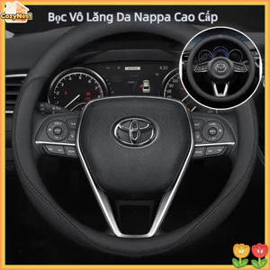 Bọc Vô Lăng Da Nappa Cao Cấp - Siêu Mỏng Ôm Sát, Thoáng Khí 4 Mùa - Chống Trượt Bền Bỉ - Size 38cm