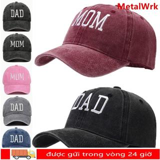 Mũ bóng chày thêu METALWRK, Mũ bóng chày thêu DAD MOM có thể điều chỉnh cổ điển, Mũ bóng chày Hiphop