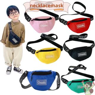 NECKLACEMASK Túi đeo chéo in hình hoạt hình, túi đựng đồ ăn nhẹ giải trí, gói thắt lưng, túi đeo vai bé gái bé trai