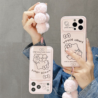 Vòng tay Pink Kitty + cho iphone17 17promax 16promax 15promax 14 / 13 / 15 / 16pro iphone13 vỏ TPU iphone mới chống bụi