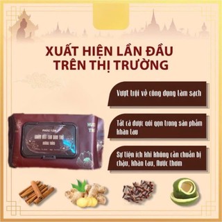 [Thùng 24 Gói] Khăn Ướt Bao Sái Ban Thờ Phúc Tâm 80 Tờ/Gói Hương Trầm & Quế Tự Nhiên, Kháng Nấm Mốc
