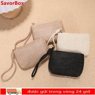 Ví đựng tiền xu SAVORBOX, Ví mini ống hút, Túi thay đổi dây kéo bền cho nữ bé gái