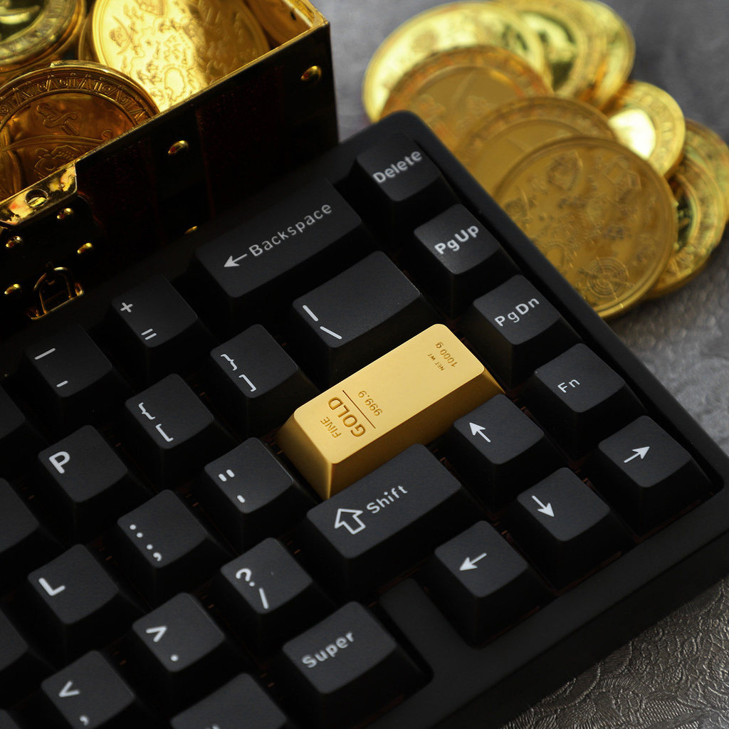 Keycap Kim Loại Thỏi Vàng Zinc Alloy Artisan Độc Lạ Cao Cấp | KCAP - World of keycaps
