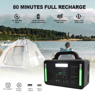 Trạm Điện Dã Ngoại CY-300W 300W | Pin LiFePO4 192Wh | Sóng Sin Thuần |