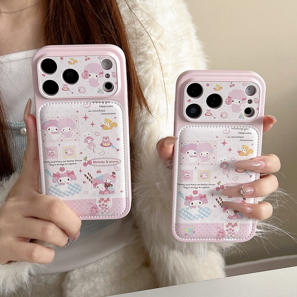 Kem Hoạt Hình Thỏ Đệm Không Khí Đệm Da Ốp Lưng Điện Thoại iPhone 17 Pro Max 16 15 14 Vỏ Bảo Vệ Chống Sốc