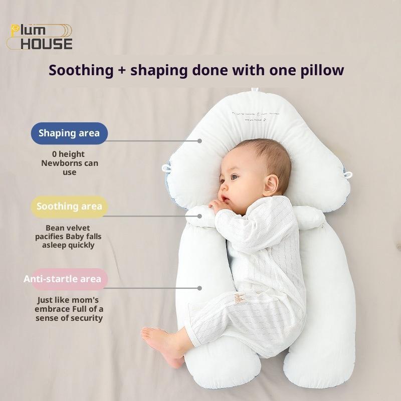 PlumHOUSE Gối Cho Bé Trẻ Sơ Sinh Gối Định Hình Đầu Gối Cho Bé Ngăn Ngừa Đầu Phẳng Gối Tiện Dụng VN