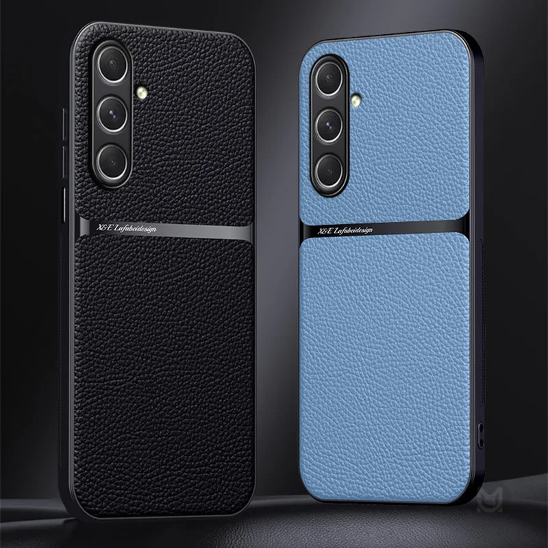 Ốp Lưng Cho Samsung Galaxy A57 A37 A17 A16 A26 A36 A56 A55 A35 A25 A15 A54 A34 A53 A52S Vỏ Bảo Vệ Ống Kính Chống Sốc Từ Tính Da PU