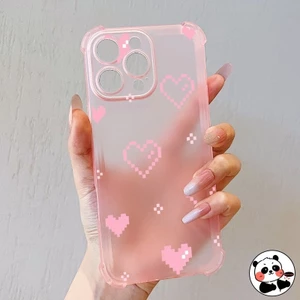 Ốp Điện Thoại Sương Mù Băng Cho Redmi K90 Pro Max 15 15C Note 15 Pro Plus 5G 4G Vỏ Pixel Dễ Thương Trái Tim Tình Yêu Hoạt Hình Mette Màu Kẹo Chống Sốc Mềm Mờ Vỏ