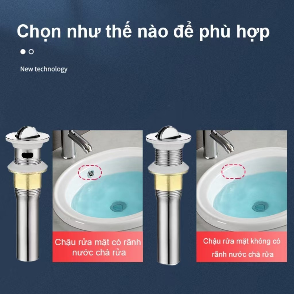 【48h】Xi phông thoát nước inox 304 chất liệu SUS304 đáng tin cậy, chống ăn mòn, phù hợp cho mọi loại lavabo phổ biến.
