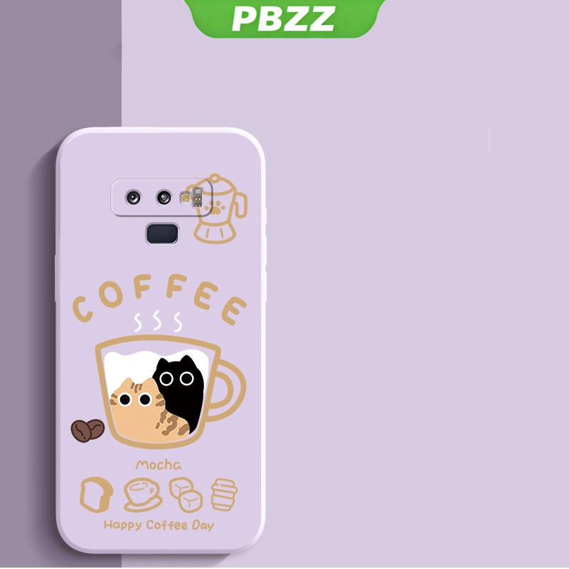 FOR ốp lưng Ốp điện thoại cho SAMSUNG note 9, vỏ mềm, silicone lỏng, bảo vệ chống sốc, thiết kế mới, thẩm mỹ, hình mèo hoạt hình với dây đeo cho bé gái YTSTHM01