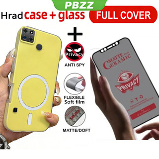 Vỏ kính cường lực chống riêng tư bằng gốm sứ 2 trong 1 màu thạch cho Realme C21Y C25Y c15 c12 c25s c25 c20 c11 2020 C2 C21 2021 Vỏ điện thoại Vỏ thiết kế mới thẩm mỹ GDMKFBS03
