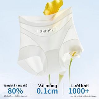 [Natury]Quần lót nữ cao co giãn chống lùm, không vết, thoáng khí, lưới nâng đùi, size lớn, chống vi khuẩn, định hình dán