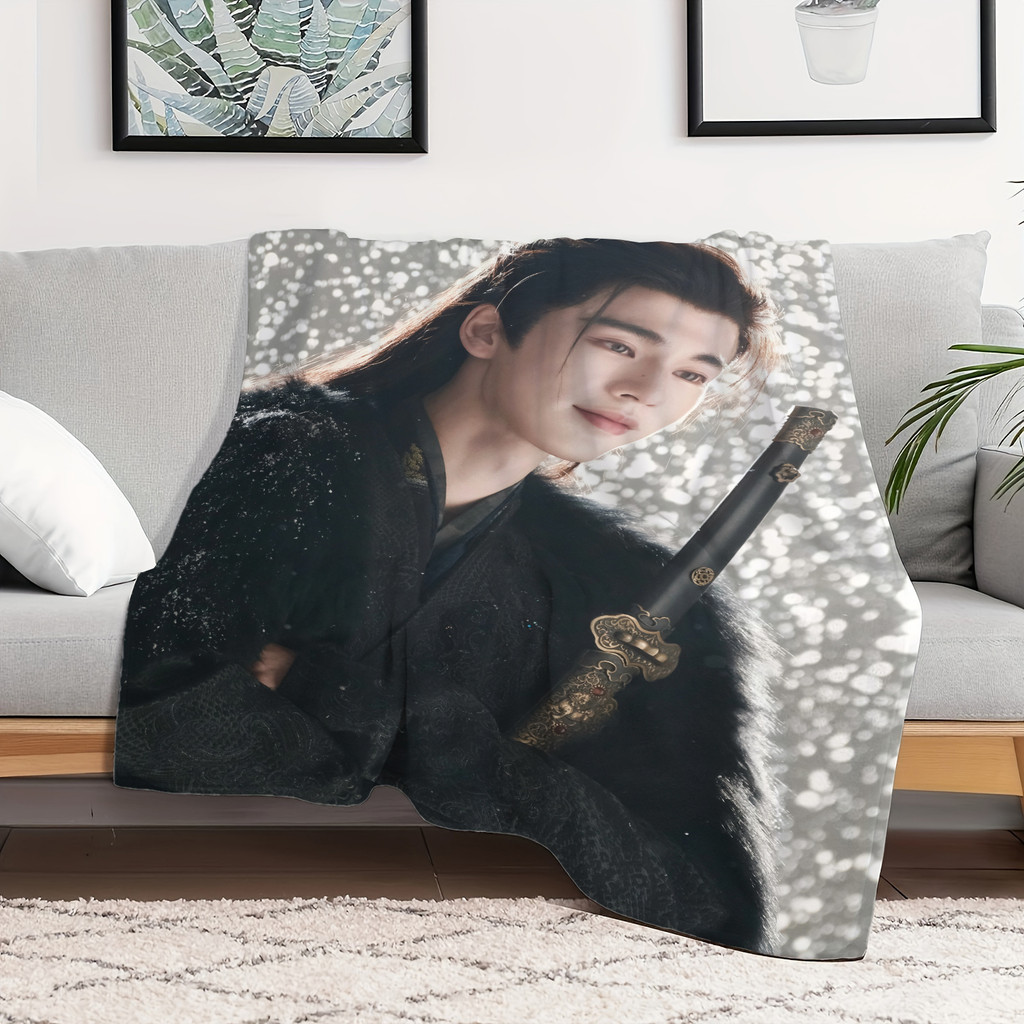 Zhang LingHe Chăn Flannel, Theo đuổi Ngọc bích In một mặt Chăn Flannel Điều hòa không khí Chăn