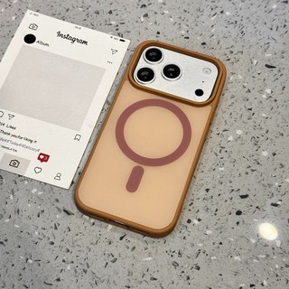 Ốp Điện Thoại Silicon Acrylic Từ Tính Màu Trơn Đơn Giản Cho iPhone 17 16 15 14 13 12 11 Pro Max XR XS Max 7 8 Plus Ốp Lưng