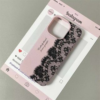 Ốp Điện Thoại Họa Tiết Ren Đen Cho Xiaomi Redmi Note 15 13 14 12 Pro Plus 11 10 11S 10S A5 A3 14C 12C 10C Da PU Silicon Bảo Vệ Toàn Diện Cổ Điển Nóng Chống Va Đập INS Cover