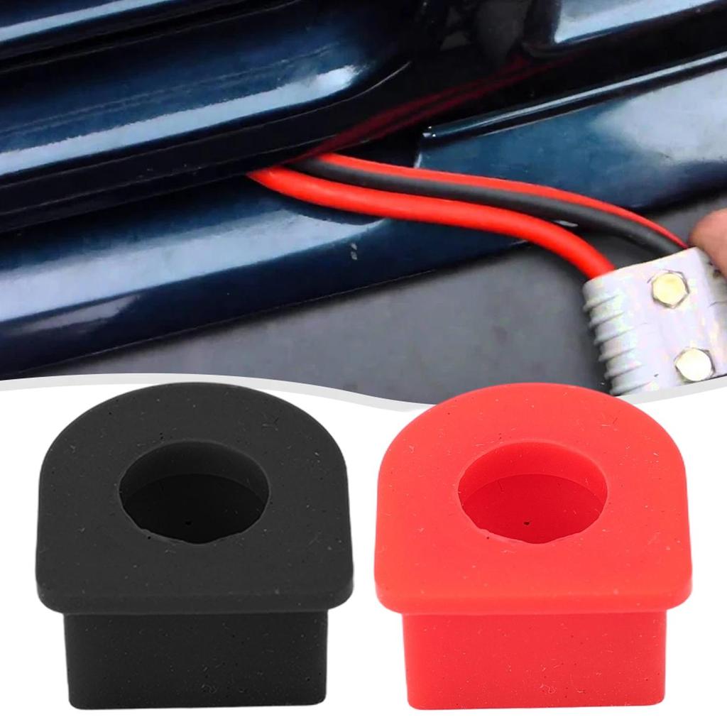 2 / 4 Cặp - Đầu nối Anderson Phích cắm bụi silicon Chống bụi chống nước, Vỏ đen đỏ cho Caravan Điện năng lượng mặt trời, Con dấu chịu thời tiết