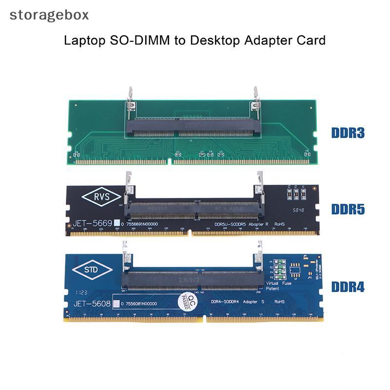 [Hộp lưu trữ] Máy tính xách tay DDR3 DDR4 DDR5 SO-DIMM sang máy tính để bàn Bộ chuyển đổi thẻ Bộ chuyển đổi đầu nối RAM Bộ chuyển đổi đẹp
