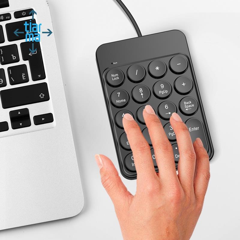Bàn phím mini USB 19 phím số có dây đa năng cho laptop/PC/máy tính để bàn