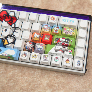 ✅ Mèo KT ✅ Cá nhân hóa dễ thương Ba chiều Trong Kho Keycap Trục chéo ☉[Hello kitty] Nắp Chìa Khóa Nhà Máy Chính Hãng Khắc Bên Trong Suốt PBT Nhiệt Thăng Hoa Giá Trị Màu Cao kt Cat Mũ Dễ Thương❄