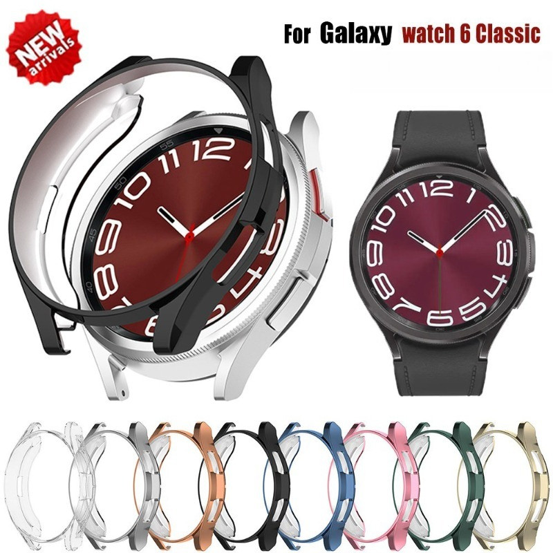 Ốp Bảo Vệ PC Rỗng Cho Galaxy Watch 6 44mm 40mm Vỏ Bảo Vệ Cứng Ốp Lưng Cho Samsung Galaxy Watch 6 Classic 47mm 43mm Vỏ Bảo Vệ Nửa Rỗng