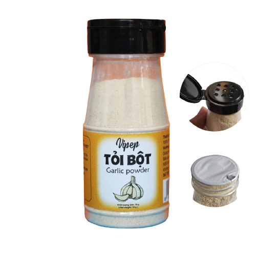 Bột Tỏi Vipep Garlic Powder 70g Gia Vị Tiện Lợi, Tăng Vị Đậm Đà Cho Mọi Món Ăn