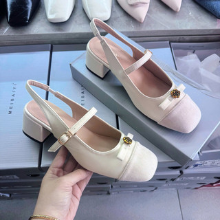 Gót Bích Vuông Hậu Nơ Hoa Hàng Nhập QC Fullbox/Mieo Shoes G1472 G1473