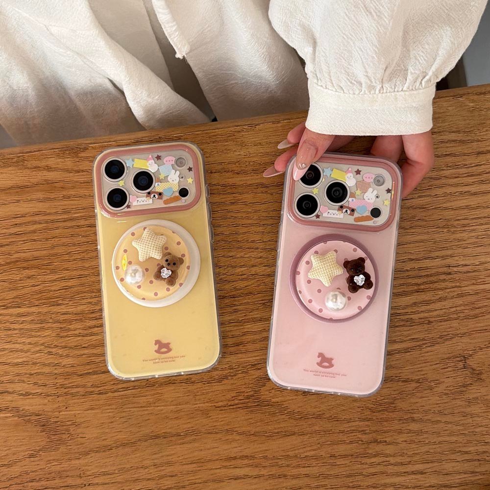 Ốp Lưng Cứng Tương Thích Với iPhone 13 14 14Pro 14ProMax 15 15Pro 15ProMax 16 16Pro 16ProMax 17 17Pro 17ProMax Ốp Nam Châm Họa Tiết Màu Vàng Hồng