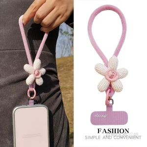 Dây Điện Thoại Di Động Nữ Cổ Tay Ngắn ins Đơn Giản Thời Trang Hoa Flannel Mạnh Mẽ Bền Thoải Mái Không Mạnh Ngoài Trời