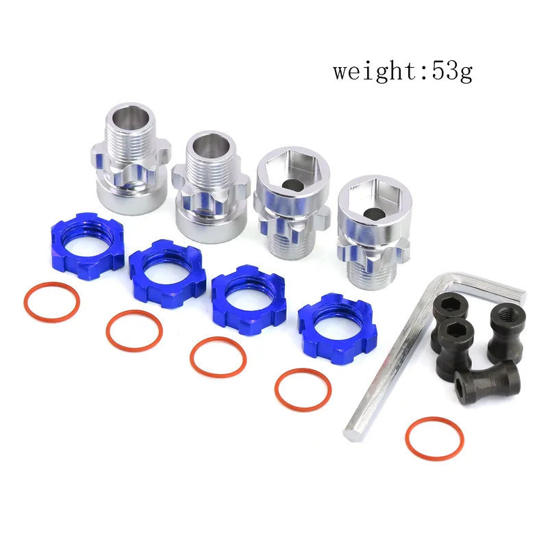 Kim loại 12mm đến 17mm Splined Wheel Hex Hub Adapter cho Traxxas 1 / 10 Slash 2WD 4X4 Rustler Stampede 2WD 4X4 RC Xe Nâng Cấp Phần