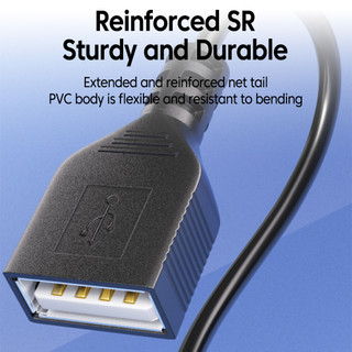 Cáp nối dài Elough USB Nam sang Nữ có công tắc BẬT / TẮT Truyền dữ liệu và sạc Bộ chuyển đổi bền cho dải đèn LED