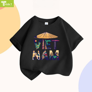 Áo thun Việt Nam cho bé Áo phông cho bé trai bé gái chất cotton Mềm mịn Thoáng mát - VN2