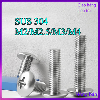 Ốc Vít inox đầu dù pake Inox 304, Bu lông đầu dù pake inox  M2 / M2.5 / M3 / M4 [JYD-ZZ-Z]